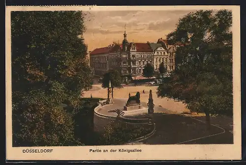 AK Düsseldorf, Partie an der Königsallee