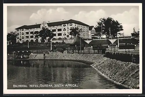 AK Durban, Balmoral Hotel vom Wasser aus