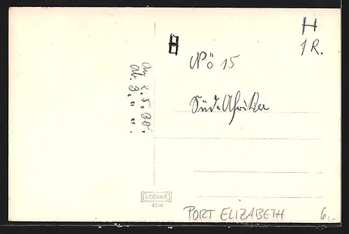 AK Port Elizabeth, Ortspanorama vom Wasser gesehen