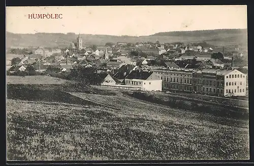 AK Humpolec, Panorama mit Kirche