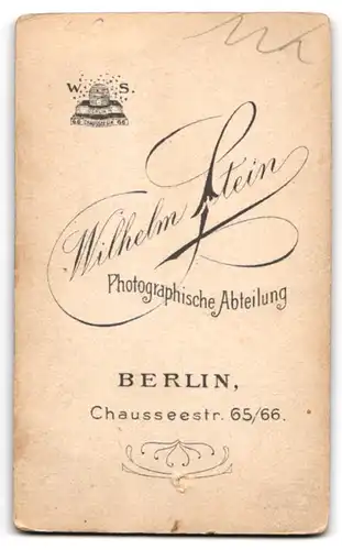 Fotografie Wilhelm Stein, Berlin, Chausseestr. 65, Süsses kleines Kind im dunklen Kleid mit Pottschnitt und Bilderbuch