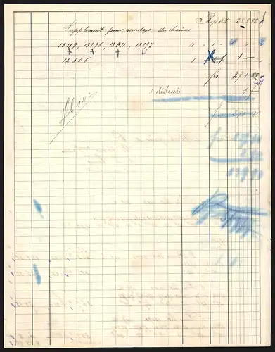 Rechnung Colmar 1907, Ernest Hartmann Filature et tissages de laines, Werkansicht