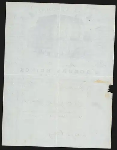 Rechnung Mulhouse 1887, Soeurs Heinck Calicots & Cretonnes, Écrus & Blancs, 8 Rue du Temple, Ladenansicht