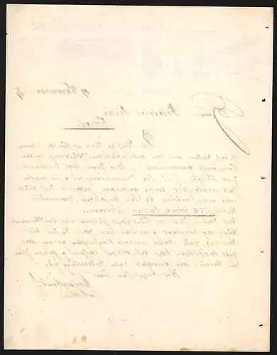 Rechnung Mannheim 1907, Ludwig Oppenheimer Söhne Branntweinbrennerei, Liqueur-Fabrik, Ladenansicht