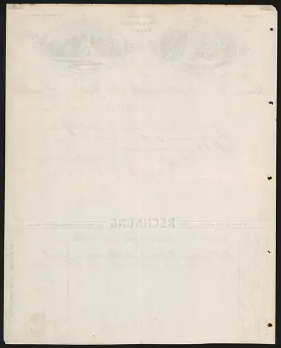 Rechnung Heilbronn 1890, G. F. Bund Bleiweiss, Bleizucker, Farben, Manufakturen am Rosenberg und dem Hefenweiler