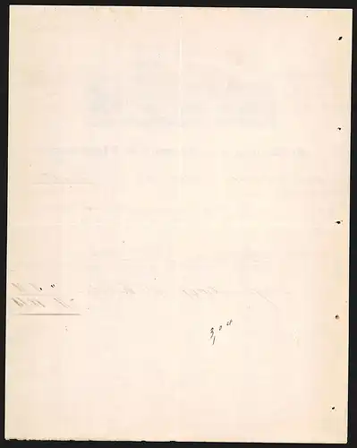 Rechnung Heilbronn a. N. 1898, Krämer & Flammer Fabrik techn. Oele und Fette, Mineralölimport, Werkgelände-Ansicht