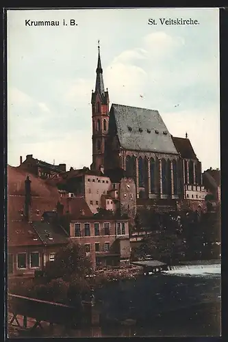 AK Krummau i. B., St. Veitskirche