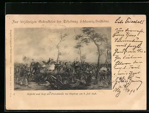 AK Hoptrup, Gefecht und Sieg der Freischärler 1848