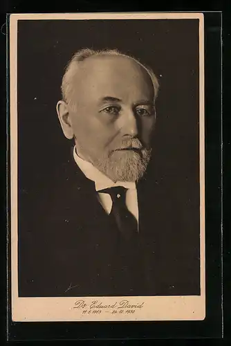 AK Dr. Eduard David, 1863-1930, Arbeiterbewegung