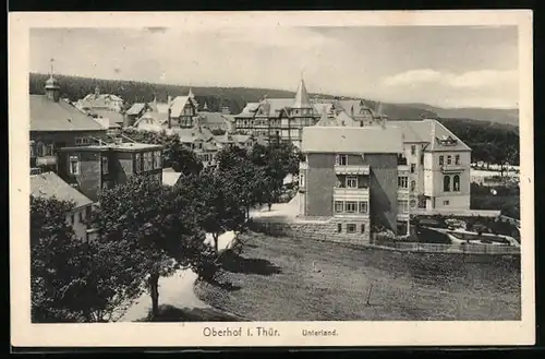 AK Oberhof i. Thür., Ortspartie am Unterland