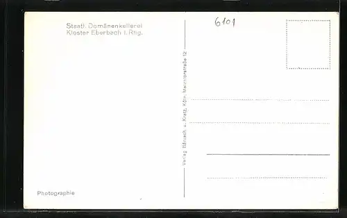 AK Eberbach i. Rhg., Staatl. Domänenkellerei, Pfortengasthaus mit Barockportal