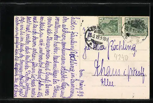 AK Emmerich, Partie am Kriegerdenkmal