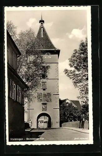 AK Waiblingen, Bernsteiner Tor im Sonnenschein