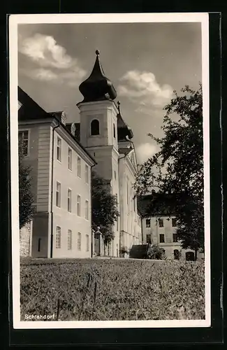 AK Schlehdorf, Ortspartie mit Kirche