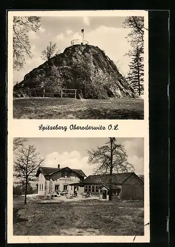 AK Oberoderwitz, Spitzeberg und Gasthaus