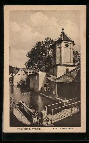 AK Zwiefalten / Württ., Alter Wasserturm