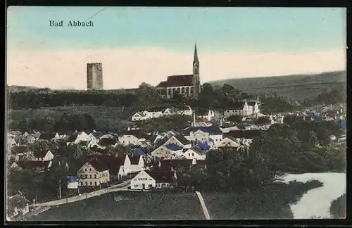 AK Bad Abbach, Ortsansicht mit Kirche