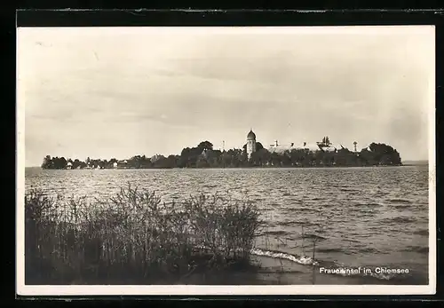 AK Fraueninsel im Chiemsee, Blick auf die Insel