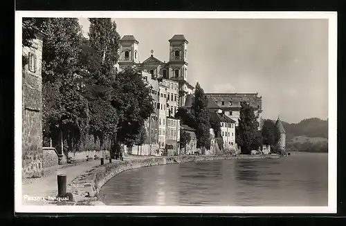 AK Passau, Innquai mit Bänken