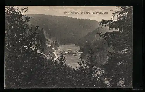 AK Fels /Schübelhammer im Rodachtal, Ansicht mit Fluss
