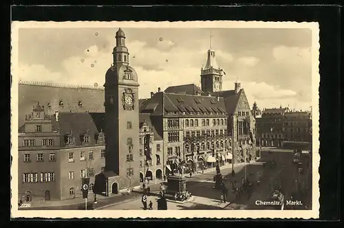 AK Chemnitz, Blick auf den Marktplatz