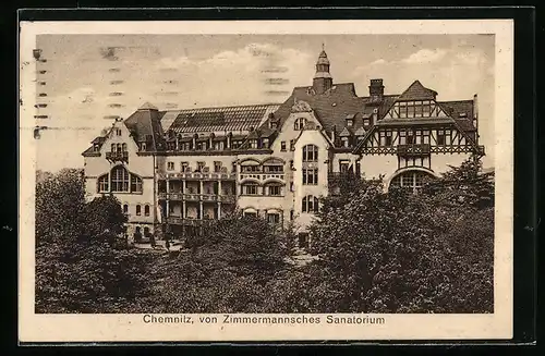 AK Chemnitz, von Zimmermannsches Sanatorium