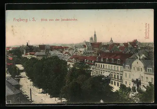 AK Freiberg i. Sa., Blick von der Jakobikirche