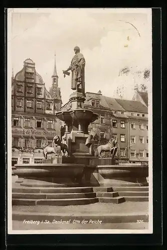 AK Freiberg /Sa., Denkmal Otto der Reiche