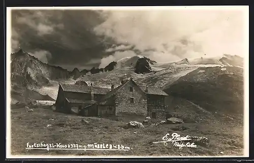 AK Furtschagel-Haus, Berghütte mit Blick auf Mösele