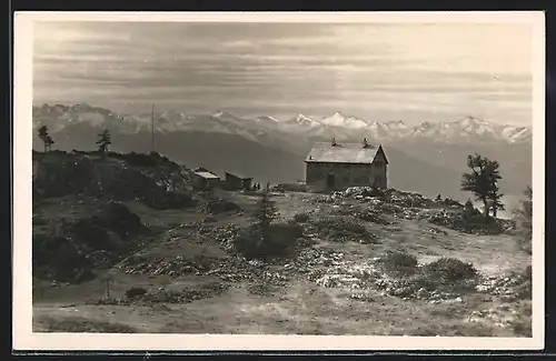 AK Erfurter Hütte, Ansicht mit Sonnwendgebirge