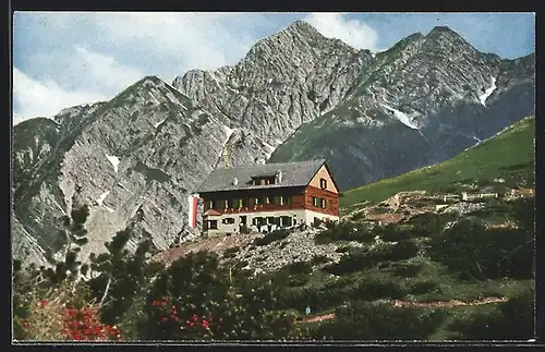 AK Solsteinhaus, D. u. Ö. Alpenverein, Erlsattel