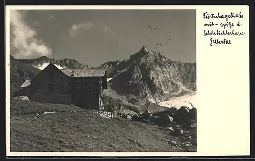 AK Furtschagelhaus, Ansicht mit Furtschagelspitze