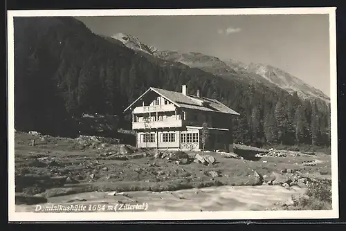 AK Dominikushütte /Zillertal, Gasthaus am Wasser