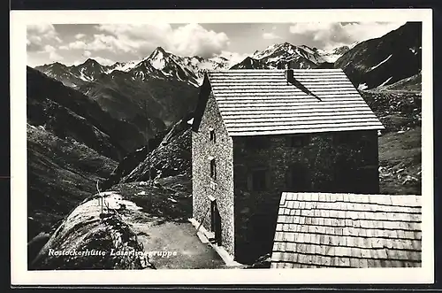 AK Rostockerhütte im Maurertal, Ansicht mit Laserlinggruppe