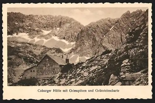 AK Coburger Hütte, Berghütte mit Griesspitzen