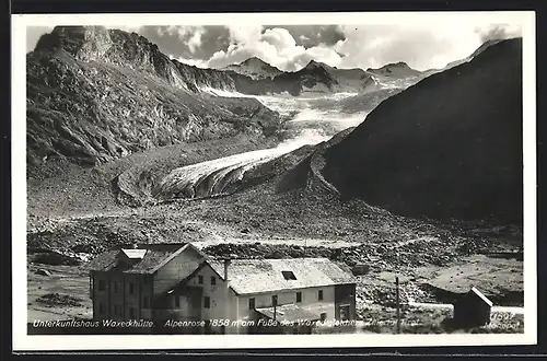 AK Waxeckhütte /Zillertal, Unterkunftshaus am Fusse des Waxeckgletchers