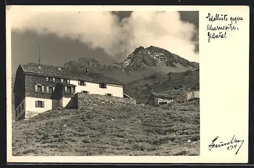 AK Edel-Hütte im Zillertal, Ansicht gegen Ahornspitze