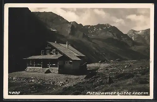 AK Potsdamerhütte gegen die Berge