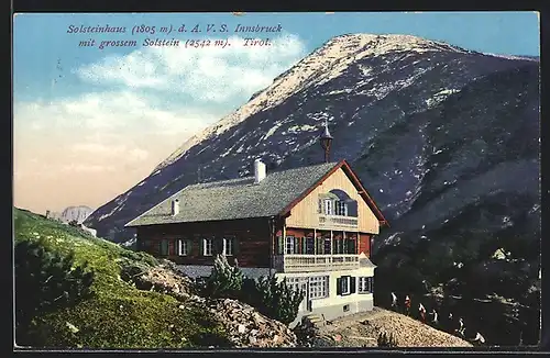 AK Solsteinhaus, Blick zum grossen Solstein