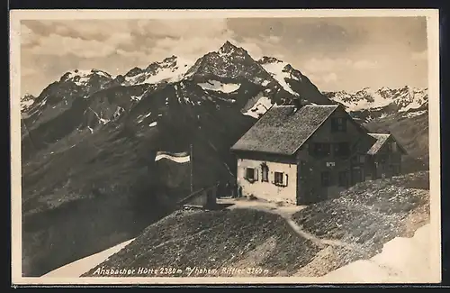 AK Ansbacher Hütte, Blick auf den Hohen Ritter