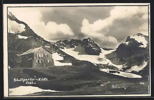 AK Stuttgarter-Hütte, Gasthof zur Alpenrose