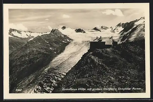 AK Ramolhaus mit grossen Gurgler- u. Langtaler Ferner, Gletscher