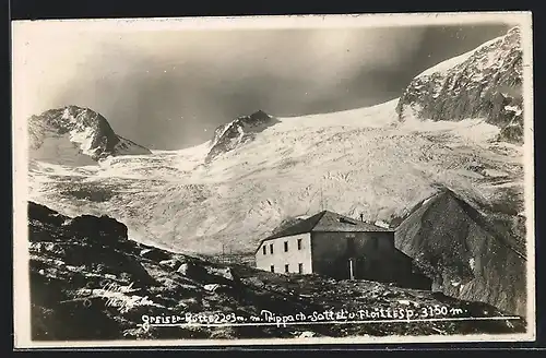 AK Greiser-Hütte mit Trippach-Sattel u. Floittesp