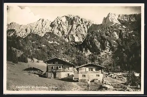 AK Kaindlhütte am Steinberg im Sonnenschein
