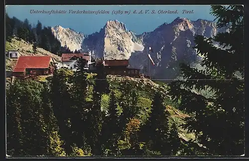 AK Unterkunftshütte Vorderkaisersfelden d. A. V. S. Oberland in Tirol