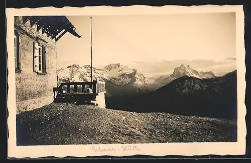 AK Ulmer-Hütte mit Bergen, St. Anton a. Arlberg