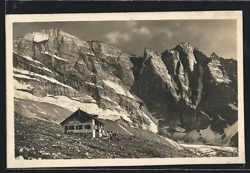 AK Geraerhütte, Blick auf Schrammacher und Sägewandspitze