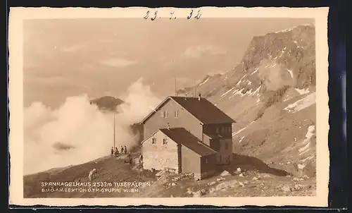 AK Spannagelhaus, Berghütte und Tuxeralpen