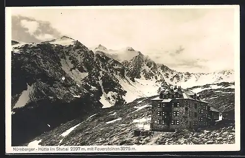 AK Nürnberger Hütte im Stubai mit Feuersteinen