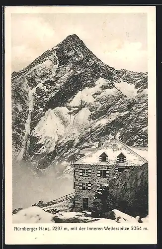 AK Nürnberger Haus mit der Inneren Wetterspitze